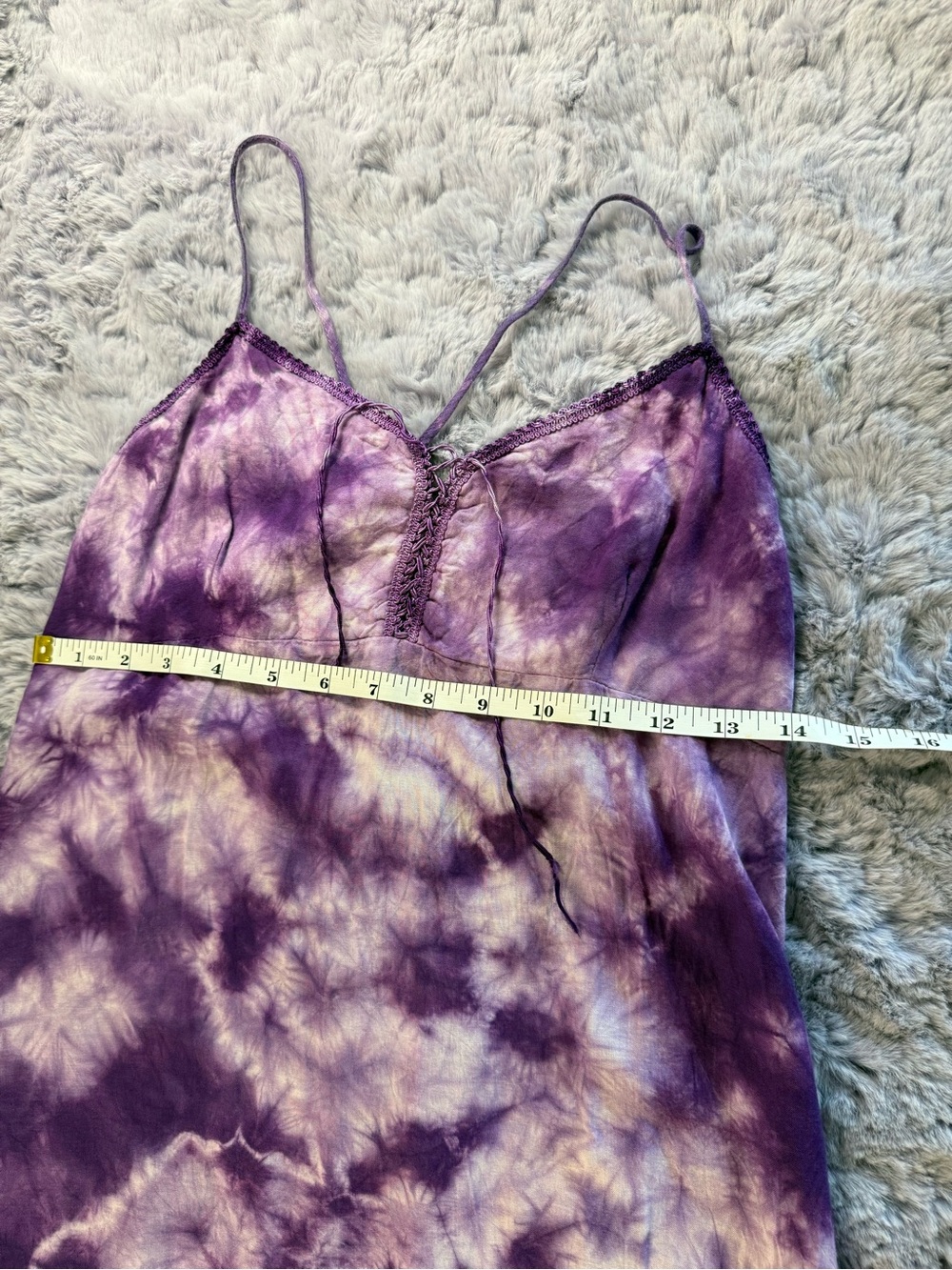 Purple Tie-Dye Slip Maxi Dress - Picture 8 of 8